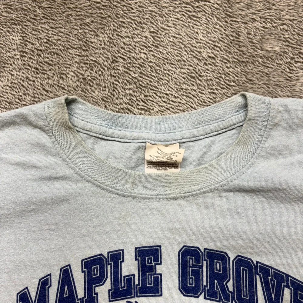 Gildan T-Shirt Women‎ Youth Small Light Blue Good Maple Grove T-Ball Graphic Tee